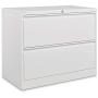 Bonnlo Lateral File Cabinet Lockable with 2 Drawers, White