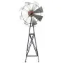Ebros 41'' Tall Oversized Rustic Country Farm Agricultural Windmill Outpost Galvanized Metal Handcrafted Wind Catcher Spinner Western Home and Garden Vintage Farmhouse Country Accent Sculpture Ebros 41'' Tall Oversized Rustic Country Farm Agricultural Windmill Outpost Galvanized Metal Handcrafted Wind Catcher Spinner Western Home and Garden Vintage Farmhouse Country Accent Sculpture