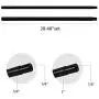 eTeckram 1'' Double Curtain Rod with Ball Finials - 28to 48, Black eTeckram 1'' Double Curtain Rod with Ball Finials - 28to 48, Black