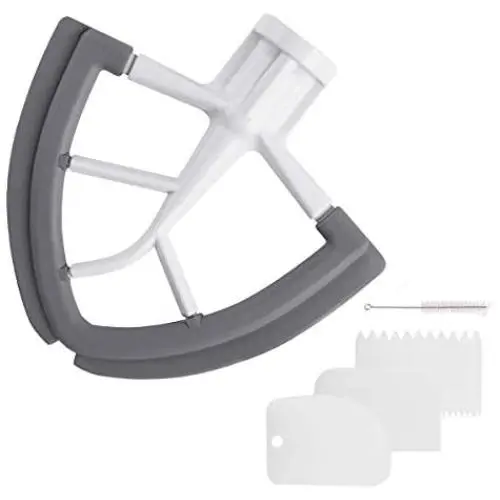 Flex Edge Beater for KitchenAid Tilt-Head Stand Mixer - 4.5-5 Quart Flat Beater with Flexible Silicone Edges Flex Edge Beater for KitchenAid Tilt-Head Stand Mixer - 4.5-5 Quart Flat Beater with Flexible Silicone Edges