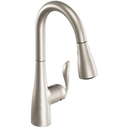 Moen 7594SRS Arbor One Handle Pulldown Kitchen Faucet Featuring Power Boost and Reflex, 3/8 Inch, Spot Resist Stainless