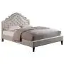 HomeLife Premiere Classics 51'' Tall Platform Bed with Cloth Headboard and Slats - King (Light Beige Linen) HomeLife Premiere Classics 51'' Tall Platform Bed with Cloth Headboard and Slats - King (Light Beige Linen)