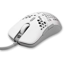 Gwolves HTM Hati Ultra Lightweight Honeycomb Design Wired Gaming Mouse 3360 Sensor - PTFE Skates - 6 Buttons - Only 61G (White)