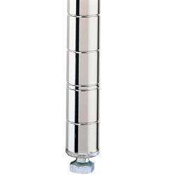 Metro 74P Metro Site Select Chrome Plated Steel Stationary Post, 1'' Diameter x 74-5/8'' Height (Pack of 4)