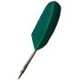 KenTaur Calligraphy Quill Pen Set (CS-0207) - Dip Pen with Green Turkey Feather, 6 Stainless Steel Nib, and European Ink. Great for Beginner/Enthusiast