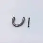 8 Pieces D-Rings Screw in Shackle 24mm Horseshoe Buckle Horseshoe Shape D Ring D-Shaped Metal Hoop Locking One Screwdriver Use for DIY Leather Craft Purse Replacement Black