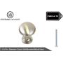 Kingsman Classic 1-1/4 in. (32mm) Diameter Solid Round Kitchen/Bathroom Cabinet Knob (10, Brushed Nickel Finish)