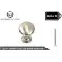 Kingsman Classic 1-1/4 in. (32mm) Diameter Solid Round Kitchen/Bathroom Cabinet Knob (10, Brushed Nickel Finish)