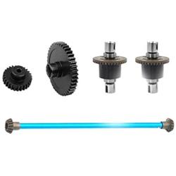 LoveinDIY Pinion Gear Set, 5Pcs Metal Differential Gear Crown Gear Reduction Gear Upgrade Parts for 1/18 Wltoys A959-B A969-B A979-B K929-B RC Accessory