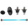 LoveinDIY Pinion Gear Set, 5Pcs Metal Differential Gear Crown Gear Reduction Gear Upgrade Parts for 1/18 Wltoys A959-B A969-B A979-B K929-B RC Accessory
