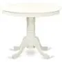 East West Furniture ANT-LWH-TP Amazing Dinner Table - Linen White Table Top Surface and Linen White Finish legs Solid Wood Frame Dining Table