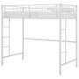 Walker Edison Orion Urban Industrial Metal Twin over Loft Bunk Bed, Twin Size, White