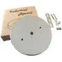 Industrial Rewind Ceiling Canopy Kit, Deep Single Hole Canopy (with mounting Holes) for Pendant Lighting (Chrome)