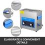 Mophorn 10L Ultrasonic Cleaner 304 Stainless Steel Professional Knob Control Ultrasonic Cleaners with HeaterTimer for Jewelry Watch Glasses Circuit Board Dentures Small Parts Dental Instrument