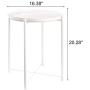 CERBIOR Tray End Table, Round Metal Tray Table Side Sofa Table Anti-Rust and Waterproof Outdoor & Indoor Snack Table Accent Coffee Table, Milky White