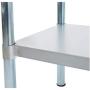 Rockpoint Carmona Tall NSF Stainless-Steel Commercial Kitchen Work Table with Backsplash and Adjustable Shelf, 60 x 24 Inch