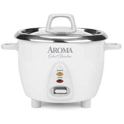 Aroma Housewares Select Stainless Rice Cooker & Warmer with Uncoated Inner Pot, 14-Cup(cooked) / 3Qt, ARC-757SG