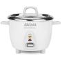 Aroma Housewares Select Stainless Rice Cooker & Warmer with Uncoated Inner Pot, 14-Cup(cooked) / 3Qt, ARC-757SG