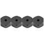 Dilwe RC Car Hex Hub Adapter, 4 Pcs Aluminium Alloy 6mm to 12mm Wheel Hex Hub Adapter for WPL 1634 RC Truck RC Spare Part Accessory (Black)