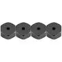 Dilwe RC Car Hex Hub Adapter, 4 Pcs Aluminium Alloy 6mm to 12mm Wheel Hex Hub Adapter for WPL 1634 RC Truck RC Spare Part Accessory (Black)