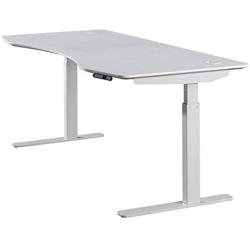 ApexDesk Elite Series 60'' W Electric Height Adjustable Standing Desk (Memory Controller, 60'' White Top, Off-White Frame)