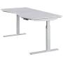 ApexDesk Elite Series 60'' W Electric Height Adjustable Standing Desk (Memory Controller, 60'' White Top, Off-White Frame)