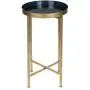 Kate and Laurel Celia Round Metal Foldable Tray Accent Table, Navy Blue with Gold Base Kate and Laurel Celia Round Metal Foldable Tray Accent Table, Navy Blue with Gold Base