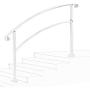 Metty Metal Outdoor Stair Railing, Handrails for Outdoor Steps 5 Step Handrail Fits 1 to 5 Steps Transitional Handrail with Stair Railing Kit(White) Metty Metal Outdoor Stair Railing, Handrails for Outdoor Steps 5 Step Handrail Fits 1 to 5 Steps Transitional Handrail with Stair Railing Kit(White)