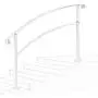 Metty Metal Outdoor Stair Railing, Handrails for Outdoor Steps 5 Step Handrail Fits 1 to 5 Steps Transitional Handrail with Stair Railing Kit(White)