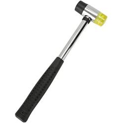 Winunite Rubber Mallet 25mm Dual Head Nylon Rubber Hammer Jewelers Metal Mallet and Two Conversion Head