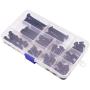 FPVKing 35-Set M6 Hex Drive Socket Cap Bolts Kit, Black Socket Cap Screws Barrel Bolts Nuts Kit for Furniture Bed Crib, M6x15mm/ 20mm/ 25mm/ 30mm/ 35mm/ 40mm/ 50mm