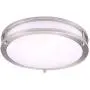 OSTWIN 12 Inch LED Flush Mount Ceiling Light, Dimmable Round Light Fixture, Brushed Nickel Finish, Plastic Shade, 15 Watts (100W Eq.), 1050 Lm, 3000K (Warm White), ETL and Energy Star Listed