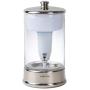 ZeroWater (ZBD-040-1) 40 Cup Ready-Pour Glass Dispenser, BPA-Free, with Free Water Quality Meter, NSF Certified to Reduce Lead and Other Heavy Metals,Clear/Chrome