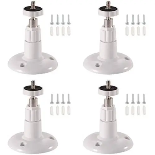 EEEkit 4 Pack Metal Wall Mount Outdoor/Indoor Compatible with Arlo/Arlo Pro/Pro 2/Arlo Ultra/Arlo Go Security Camera, 360 Degree Adjustable Ceiling Mount for Reolink RLC-410/Argus/Argus 2 (White) EEEkit 4 Pack Metal Wall Mount Outdoor/Indoor Compatible with Arlo/Arlo Pro/Pro 2/Arlo Ultra/Arlo Go Security Camera, 360 Degree Adjustable Ceiling Mount for Reolink RLC-410/Argus/Argus 2 (White)