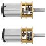 QMseller 2Pcs Micro Speed Reduction Motor DC 3V 25RPM with Full Metal Gearbox 0.15A Electric Gear Box Motor with 2 Terminals for DIY RC Toys