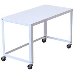 Office Dimensions 21647 White RTA 48'' Wide Mobile Metal Desk Workstation Home Office Collection