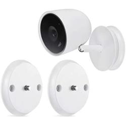 Wall Mount for Nest Cam IQ – Mount Nest IQ with Screws onto Any Wall or Use the Strong Magnet to Mount the Camera onto Any Metallic Surface Without Tools or Wall Damage –by Wasserstein (2 Pack, White)