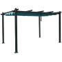 Kozyard Atlantics Outdoor 10x13 Extra Large BBQ Grill Pergola with Sun Shade Gazebo Canopy Beige Canopy,UV Resistant Fabric (10ft x 13 ft Blue)