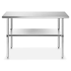 GRIDMANN NSF Stainless Steel Commercial Kitchen Prep & Work Table - 48 in. x 24 in.