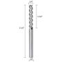 SpeTool 1/4 Shank Carbide End Mill For Aluminum Cut (3 Flutes, 3.5 inch long) Non-Ferrous Metal Upcut CNC Spiral Router Bit
