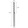 SpeTool 1/4 Shank Carbide End Mill For Aluminum Cut (3 Flutes, 3.5 inch long) Non-Ferrous Metal Upcut CNC Spiral Router Bit