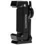 Metal Phone Tripod Mount with Cold Shoe,Woohoto 360 Rotation,Compatible with iPhone 11 12 Pro Max Tripod Mount,Sumsung Smartphone Mount Holder Adapter,Cell Phone Clamp,Video Rig Mount Live Streaming