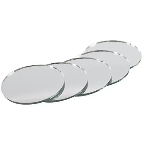 Super Z Outlet Mini Round 2'' Inch Small Glass Mirror Circles for Arts & Crafts Projects, Traveling, Framing, Decoration (50 Pieces)