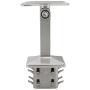 Stainless Steel 316 Grade 2 x 2'' Post Mount Adjustable 2'' OD Radius Saddle Handrail Support, SH-151, Satin Finish