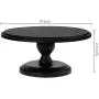 10-Inch Black Metal Classic Mini Decorative Cake & Dessert Pedestal Display Stand -MyGift Home