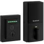 Kwikset Halo Touch Contemporary Square Wi-Fi Fingerprint Smart Lock No Hub Required featuring SmartKey Security in Matte Black (99590-004)