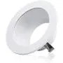 TORCHSTAR 4 Inch Recessed Can Light Trim with White Metal Step Baffle, for 4 Inch Recessed Can, Fit Halo/Juno Remodel Recessed Housing, Line Voltage Available, Pack of 6