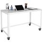 Office Dimensions 21647 White RTA 48'' Wide Mobile Metal Desk Workstation Home Office Collection