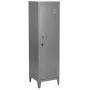 FurnitureR 54.1'' High Standing Metal Locker Storage Cabinet 3-in-1 Shelves Removable with Keys Lockable