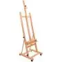U.S. Art Supply Medium Wooden H-Frame Studio Easel with Artist Storage Tray and Wheels - Mast Adjustable to 96'' High, Holds Canvas to 48'' - Sturdy Beechwood Holder Floor Stand - Display Paintings U.S. Art Supply Medium Wooden H-Frame Studio Easel with Artist Storage Tray and Wheels - Mast Adjustable to 96'' High, Holds Canvas to 48'' - Sturdy Beechwood Holder Floor Stand - Display Paintings